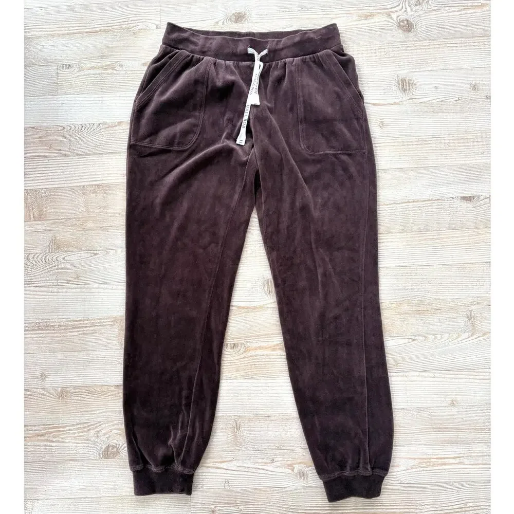 Hale Bob‎ Low Rise Y2K Velour Joggers | Brown Size Medium - Picture 2 of 8